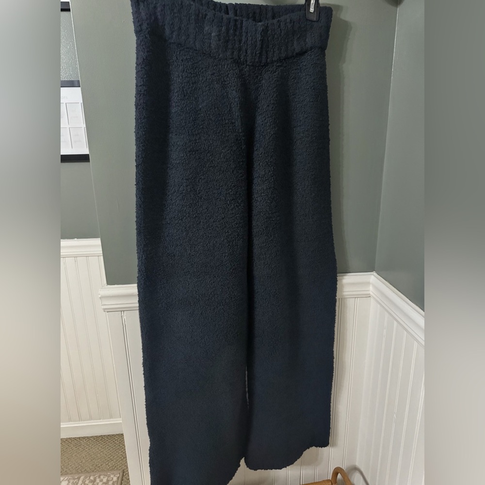 SKIMS Cozy Knit Boucle Fuzzy Teddy Wear Wide Leg Stretch Lounge Pants Large/XL - Picture 3 of 8